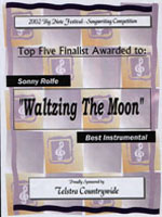 image of big note 2002 top 5 finalist certificate