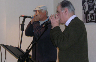 Sonny Rolfe and Derek Yorke, harmonica players